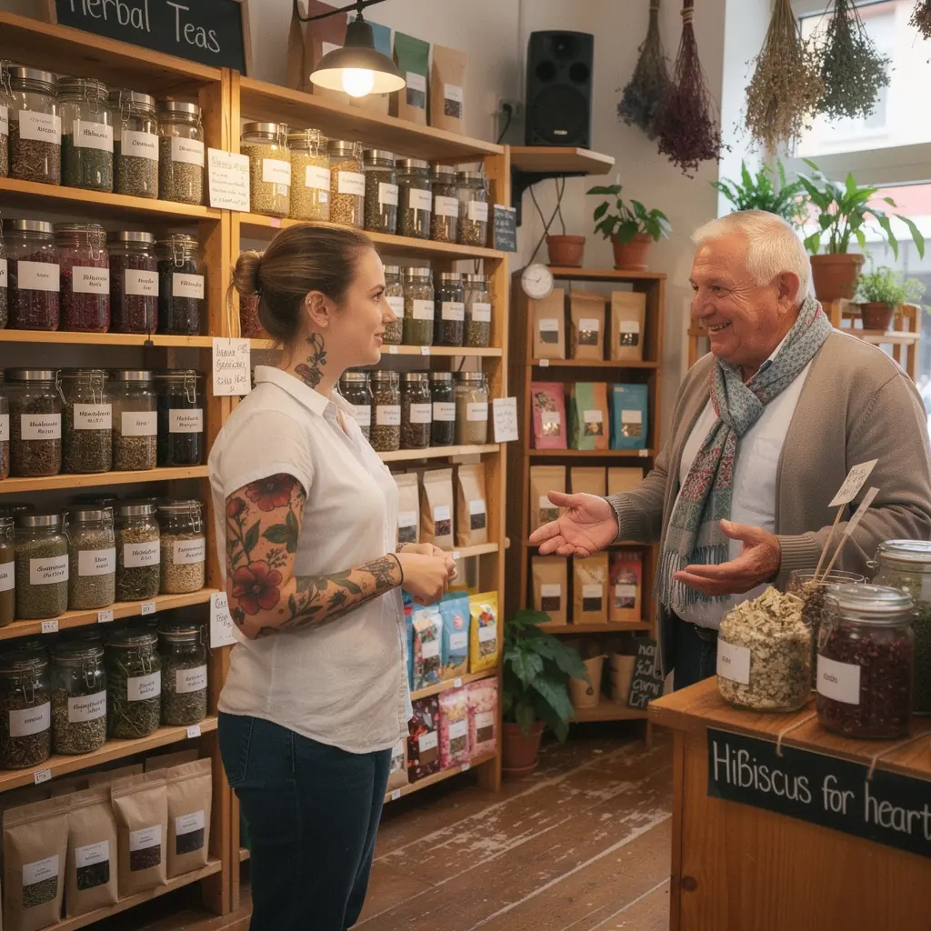 Gyógyteák összeállítása, bemutatva a különböző összetevőket és hatásaikat.